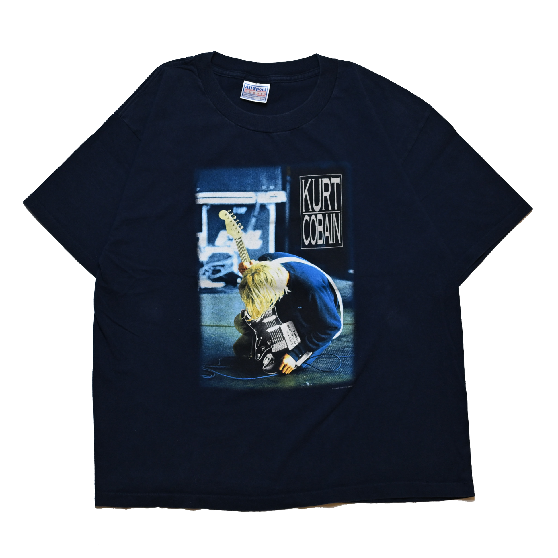 NIRVANA KURT COBAIN 2000 NAVY ALL SPORT LARGE (g_1206 NIRVANA KURT COBAIN 2000 NAVY ALL SPORT LARGE (g_1206