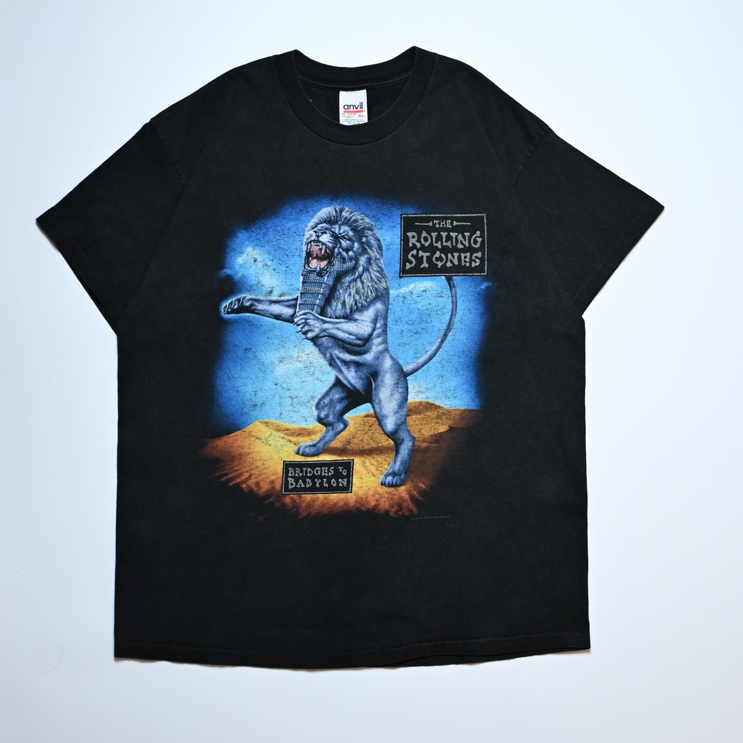 ROLLING STONES BRIDGES TO BABYLON WORLD TOUR 1997 BLACK anvil XL（k_008）