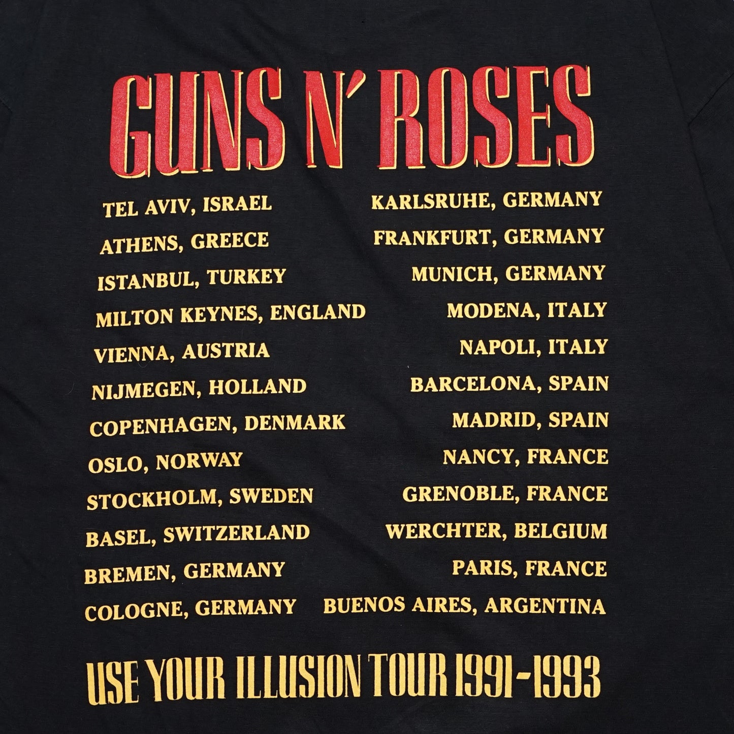 GUNS N' ROSES BAD APPLES USE YOUR ILLUSION TOUR 1991-1993 EURO XL相当 (k_014)