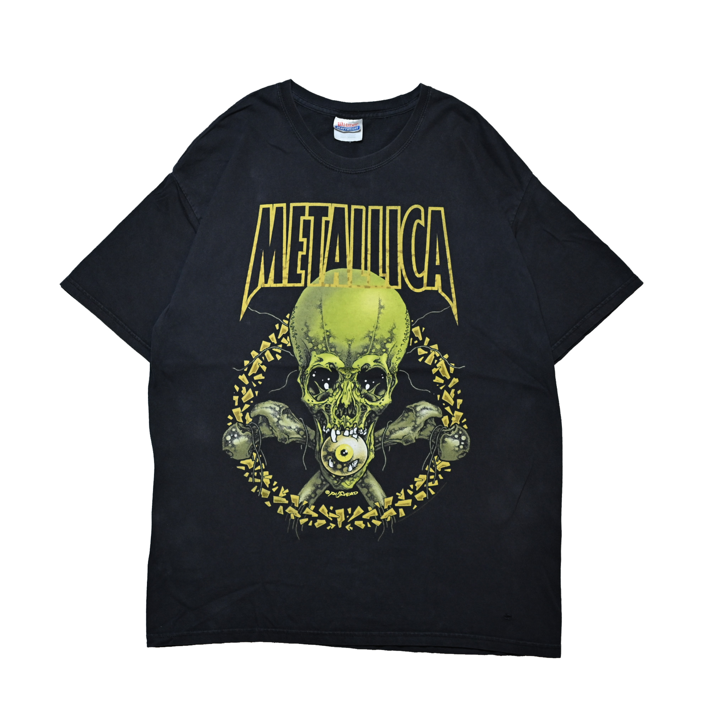 METALLICA PUSHEAD NO LEAF CLOVER Hanes LARGE (k_018)