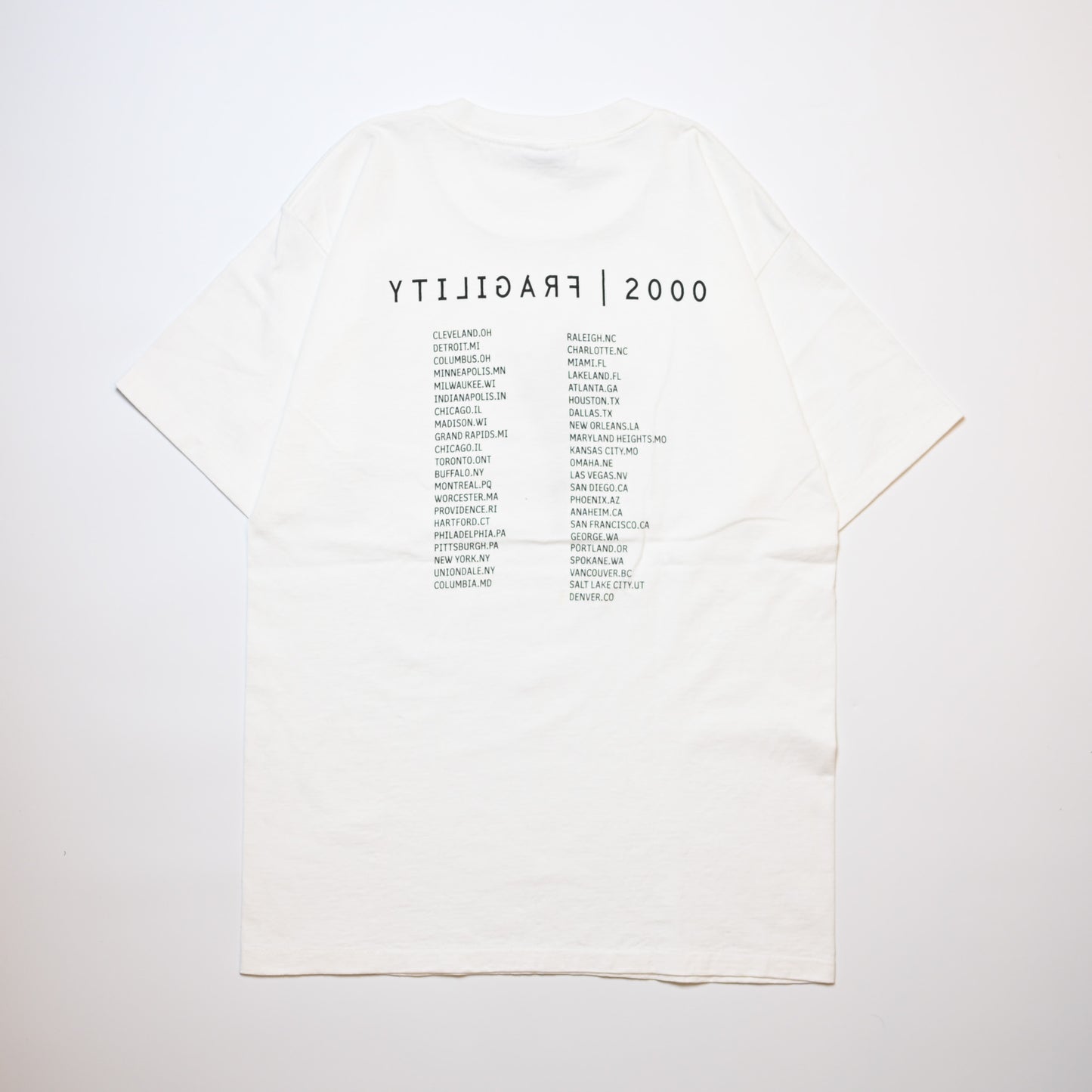 NINE INCH NAILS FRAGILITY 2000 TOUR TEE MEDIUM (k_027)