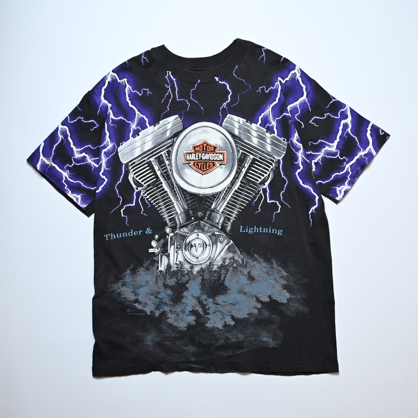 HARLEY DAVIDSON Thunder & Lightning FRONTPRINT ONLY ORIGINAlL LARGE (k_040)