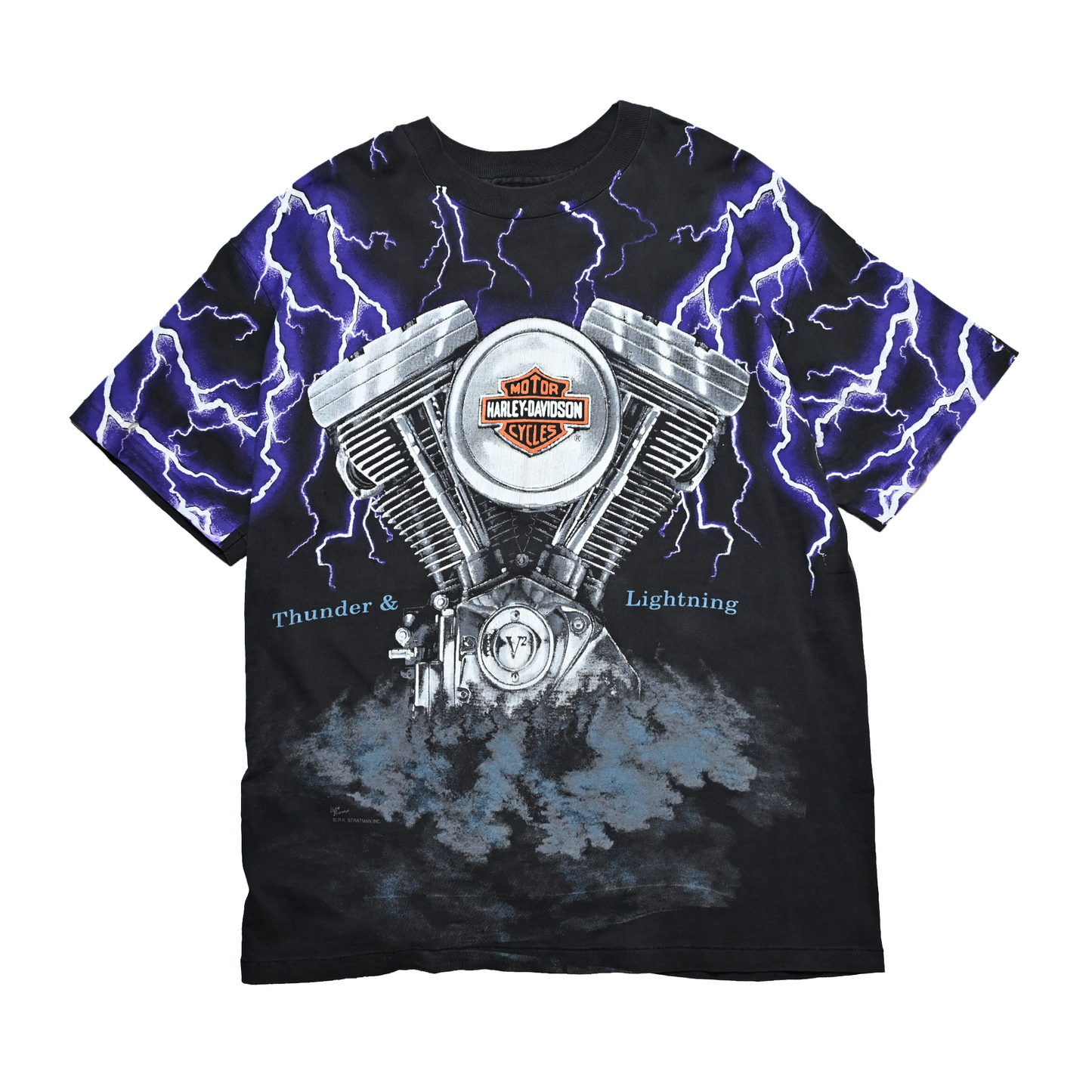 HARLEY DAVIDSON Thunder & Lightning FRONTPRINT ONLY ORIGINAlL LARGE (k_040)