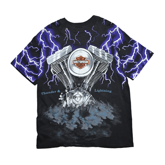 HARLEY DAVIDSON Thunder & Lightning FRONTPRINT ONLY ORIGINAlL LARGE (k_040)
