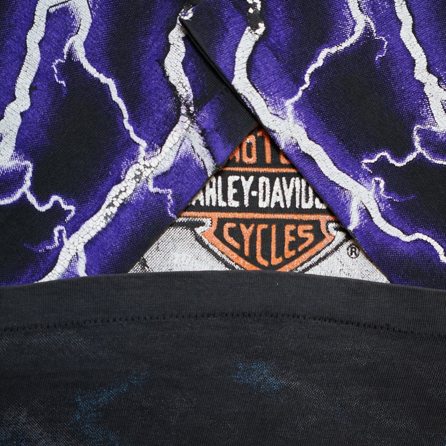 HARLEY DAVIDSON Thunder & Lightning CUT TAG L-XL (k_042)