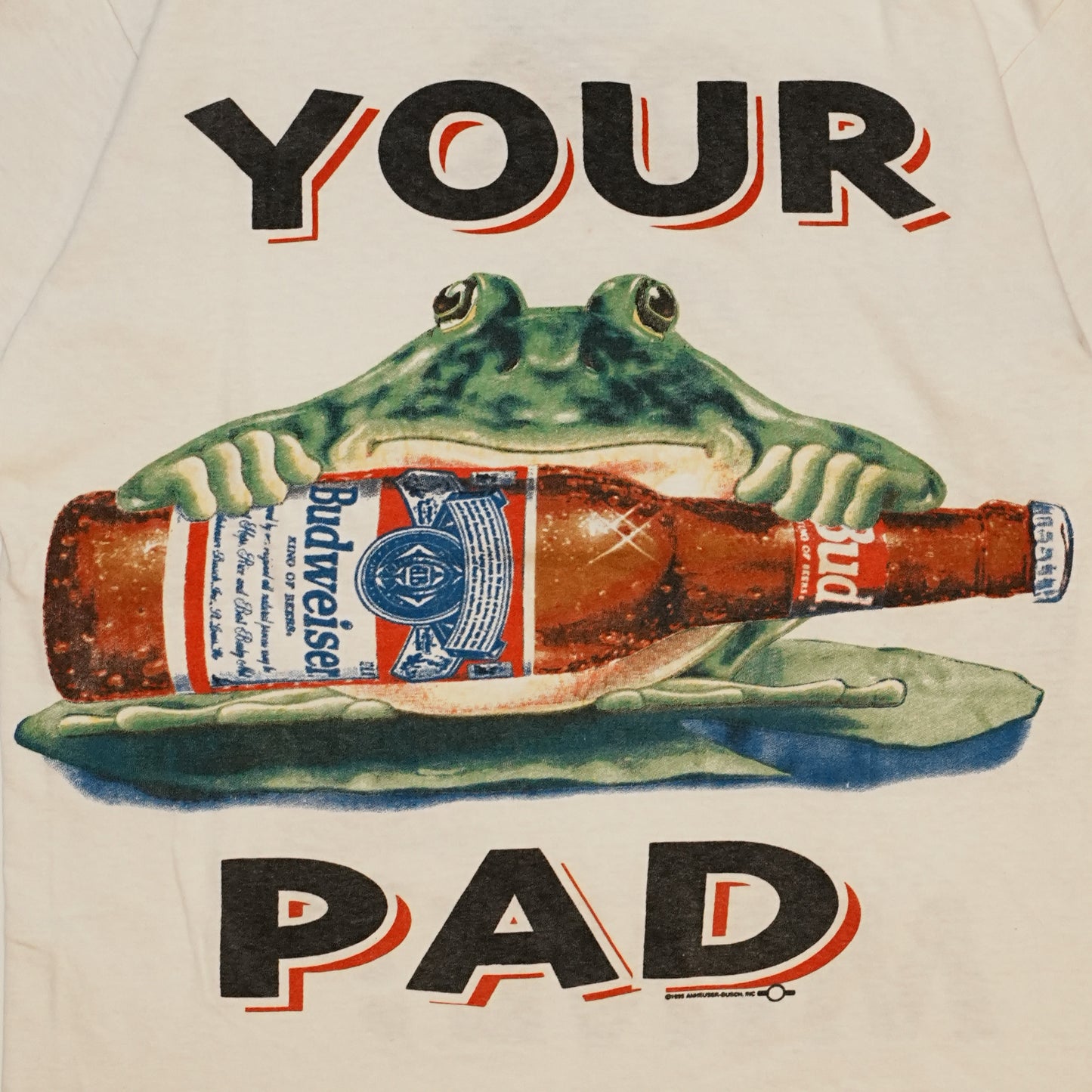 Budweiser 1995 FROG LINK PRINT YOUR PAD OR MINE ? WHITE (k_0606)