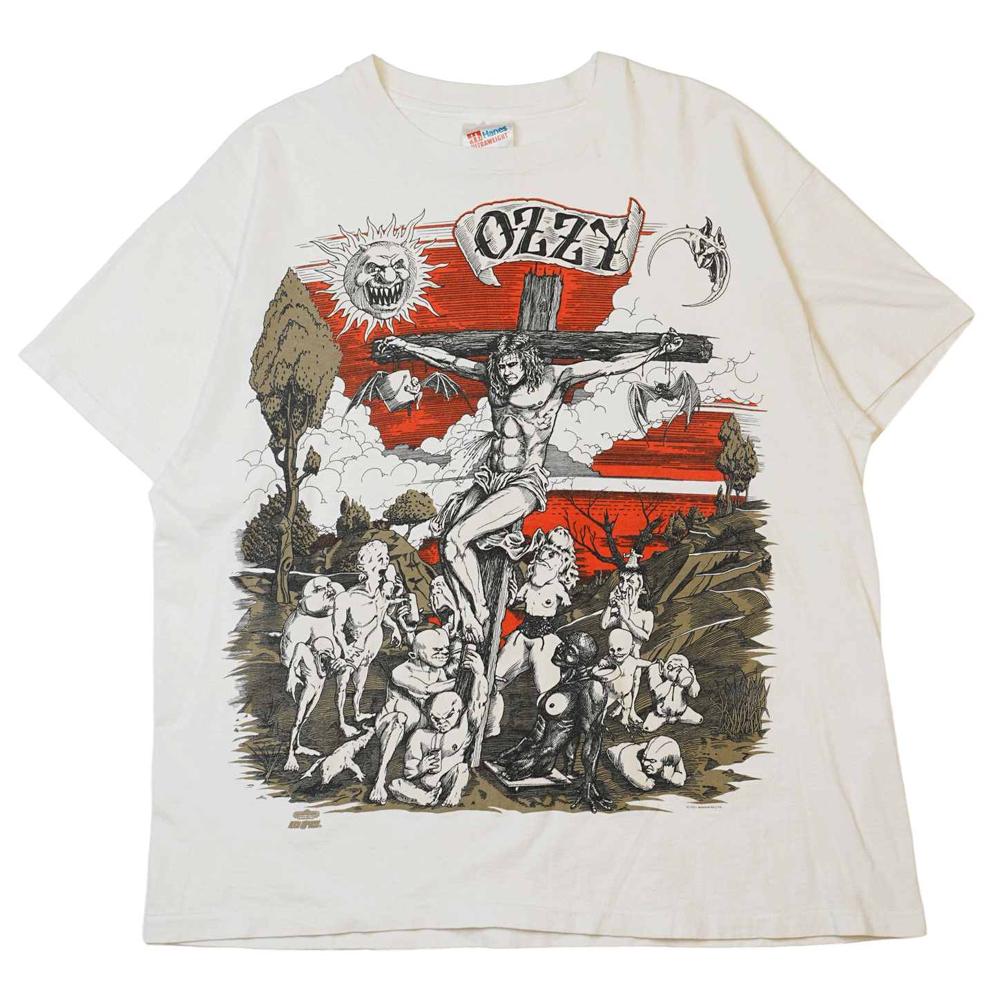 OZZY OSBOURNE JESUS OZZY WHITE HANES XL (o_60120)