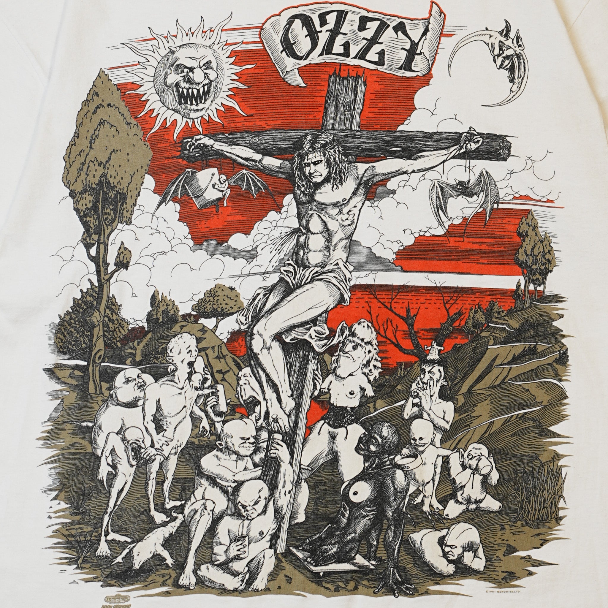 OZZY OSBOURNE JESUS OZZY WHITE HANES XL (o_60120) – VINTAGE BROS
