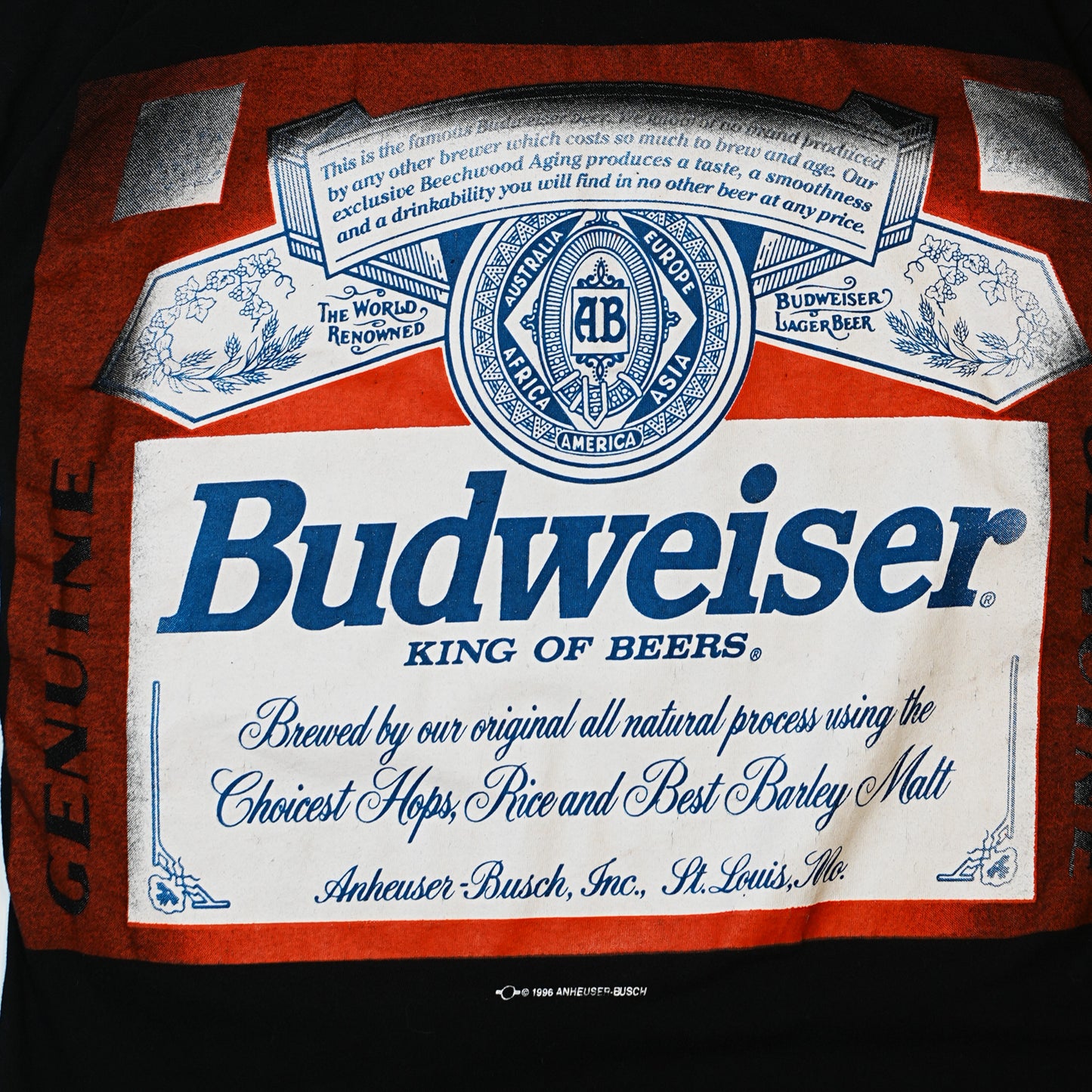 Budweiser 1988 LABEL LOGO BLACK LARGE (oc_60120)