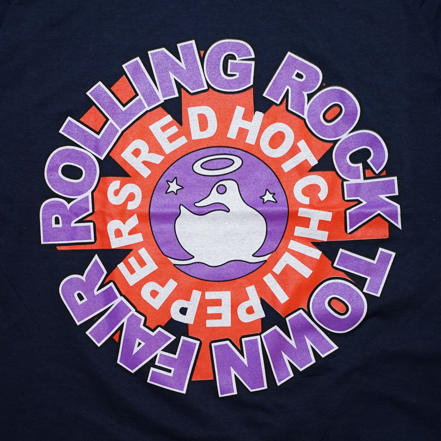 RED HOT CHILI PEPPERS ROLLING ROCK TOWN FAIR NAVY GILDAN XL  (k_1008)