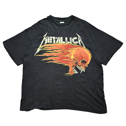 METALLICA PUSHEAD SIDE FLAME SKULL ESCAPE FROM THE STUDIO '95 EURO XL (k_1017)