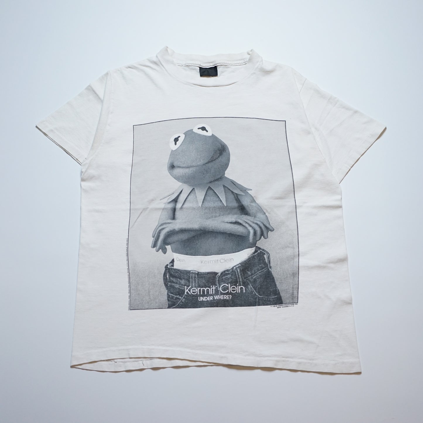 KERMIT CLEIN CALVIN KLEIN PARODY WHITE CHANGES LARGE (k_1111)