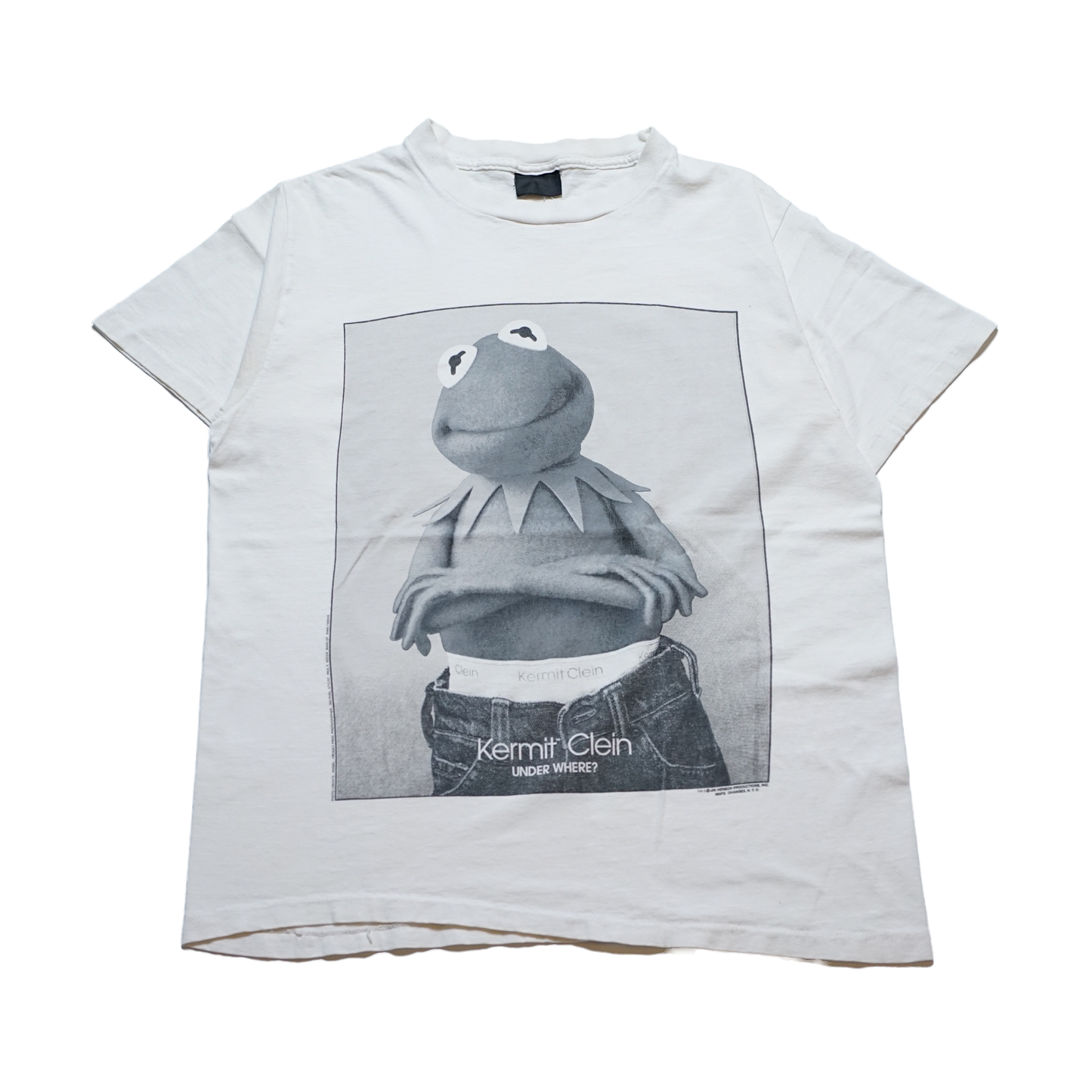 KERMIT CLEIN CALVIN KLEIN PARODY WHITE CHANGES LARGE (k_1111)