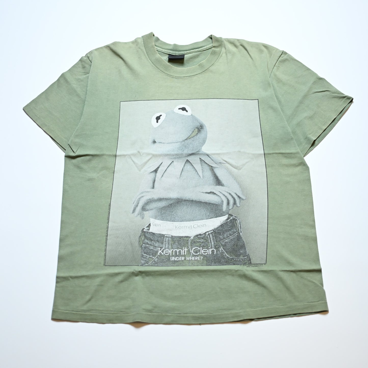 KERMIT KERMIT CLEIN CALVIN KLEIN PARODY GREEN CHANGES XL (k_1112)