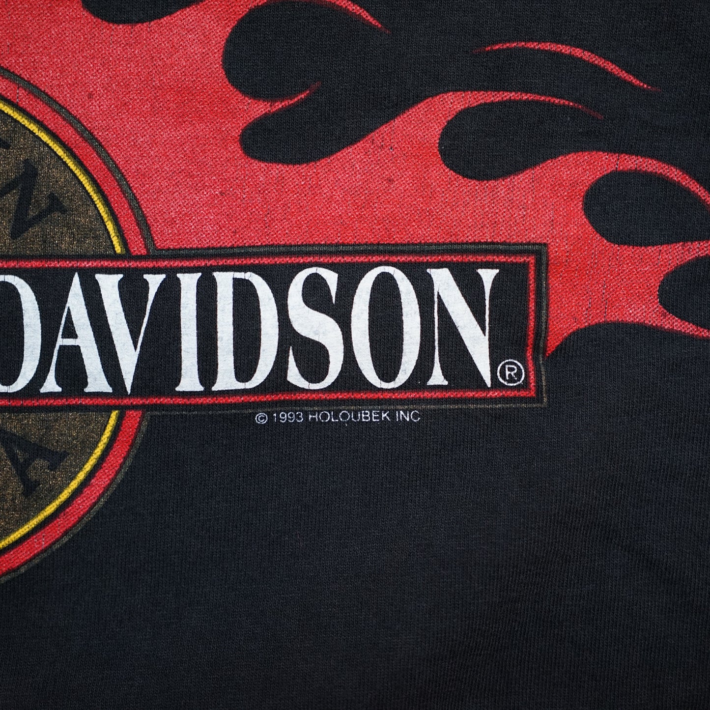 HARLEY DAVIDSON FIRE PATTERN MILWAUKEE,WILS ORIGINAL LARGE (k_1135)