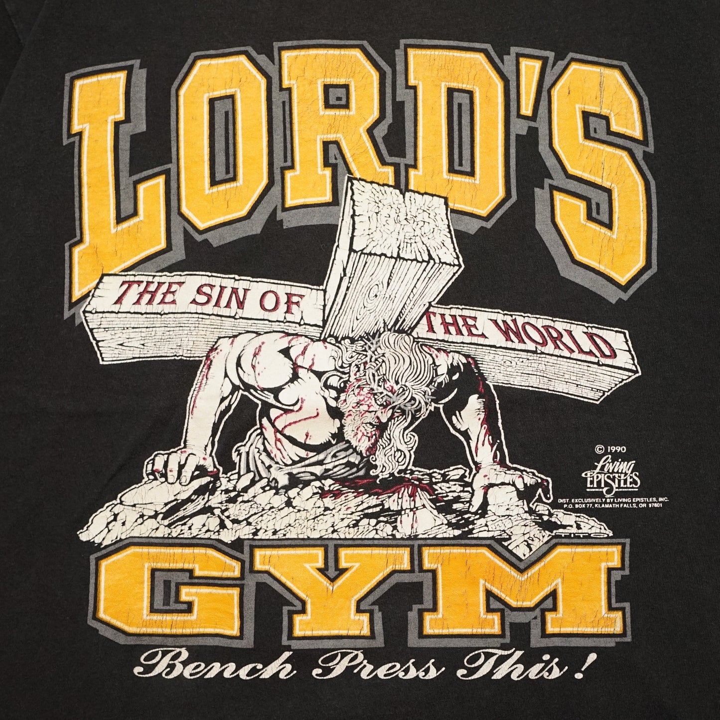 LORD'S GYM BENCH PRESS HIS PAIN YOUR GAIN LARGE (k_1210)