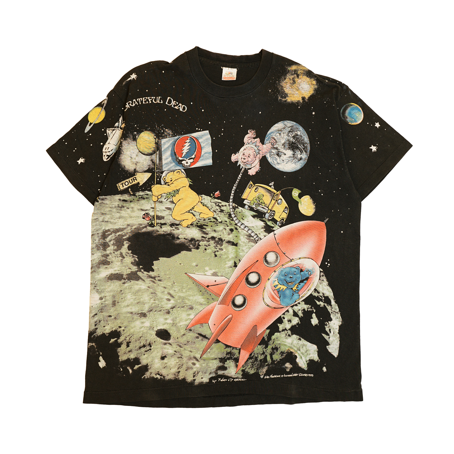 GRATEFUL DEAD 1995 LIQUID BLUE STANDING ON THE MOON OVP FRUIT OF THE LOOM XL (n_0617)