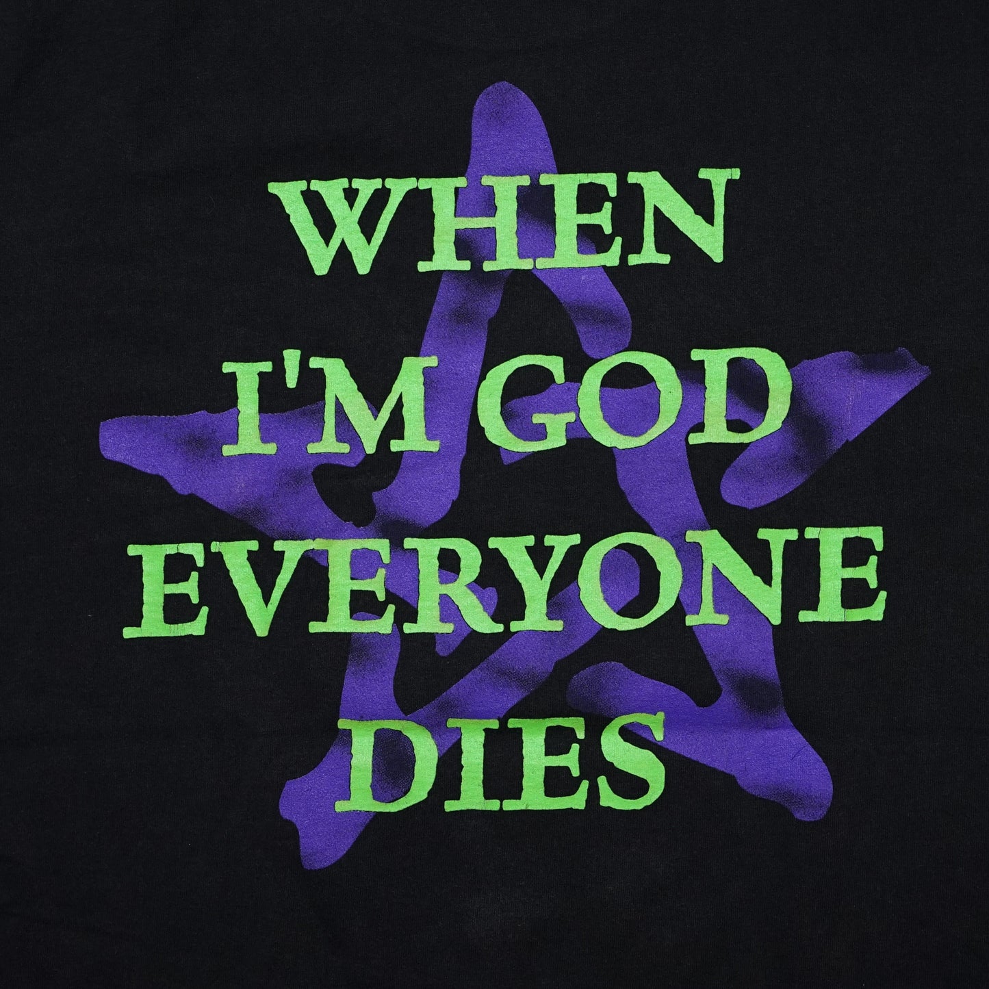MARILYN MANSON 1996 NO FORGIVENESS WHEN I'M GOD EVERYONE DIES L/S GILDAN XL(o_1008)