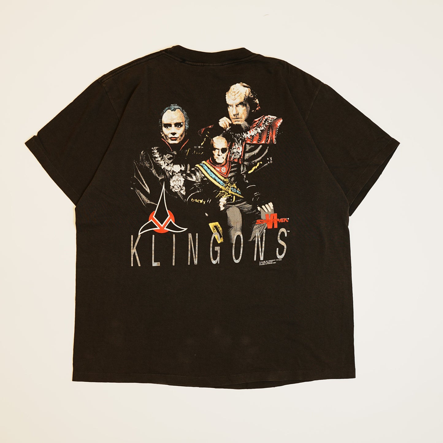 STAR TREK STARFLEET KLINGONS TEE 1991 CHANES XL (oc_0607)