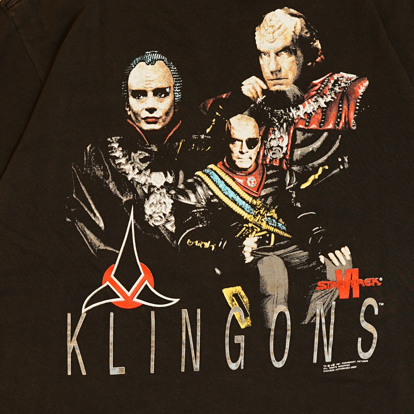 STAR TREK STARFLEET KLINGONS TEE 1991 CHANES XL (oc_0607)