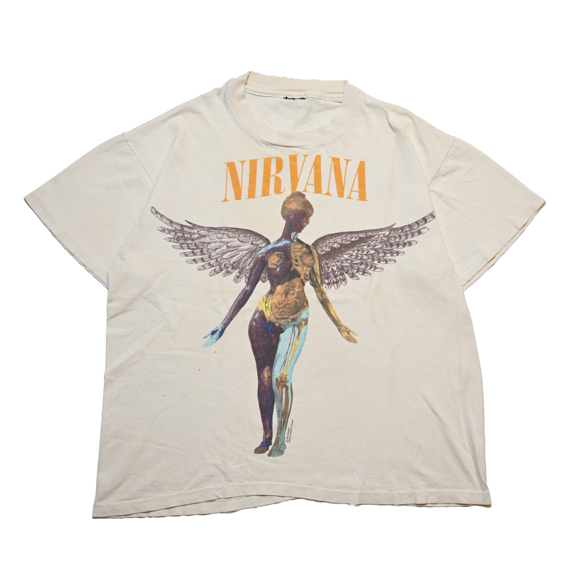 超貴重 2002年 コピーライト アンビル NIRVANA グランジ 1993年NIRVANA ニルバーナ IN UTEROコピーライト入T