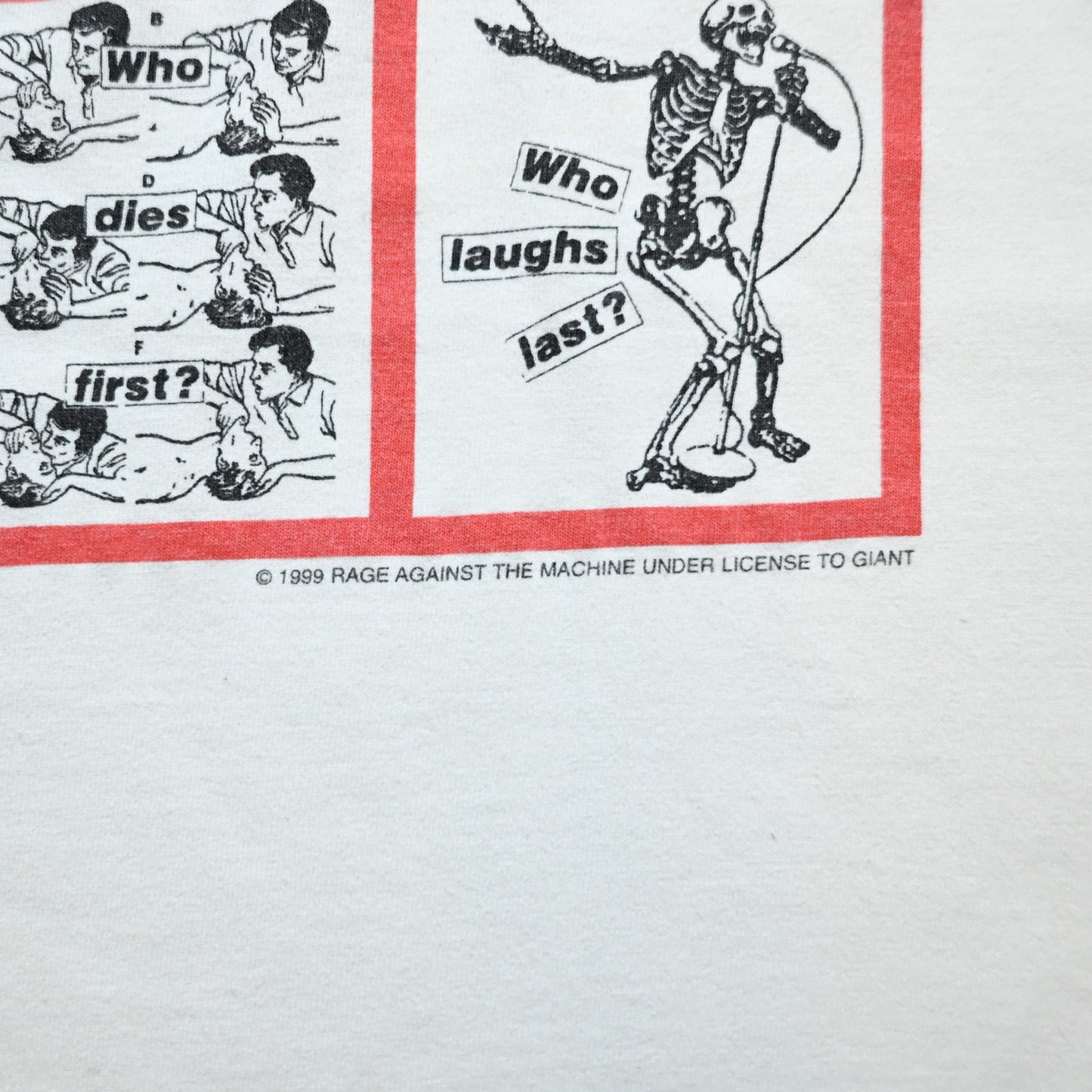 RAGE AGAINST THE MACHINE BURBARA KRUGER WHITE GIANT L-XL (p_1102)