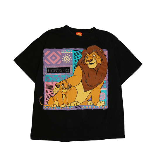 DISNEY VINTAGE LION KING REMEMBER WHO YOU ARE TEE BLACK ONESIZE (r_0606)