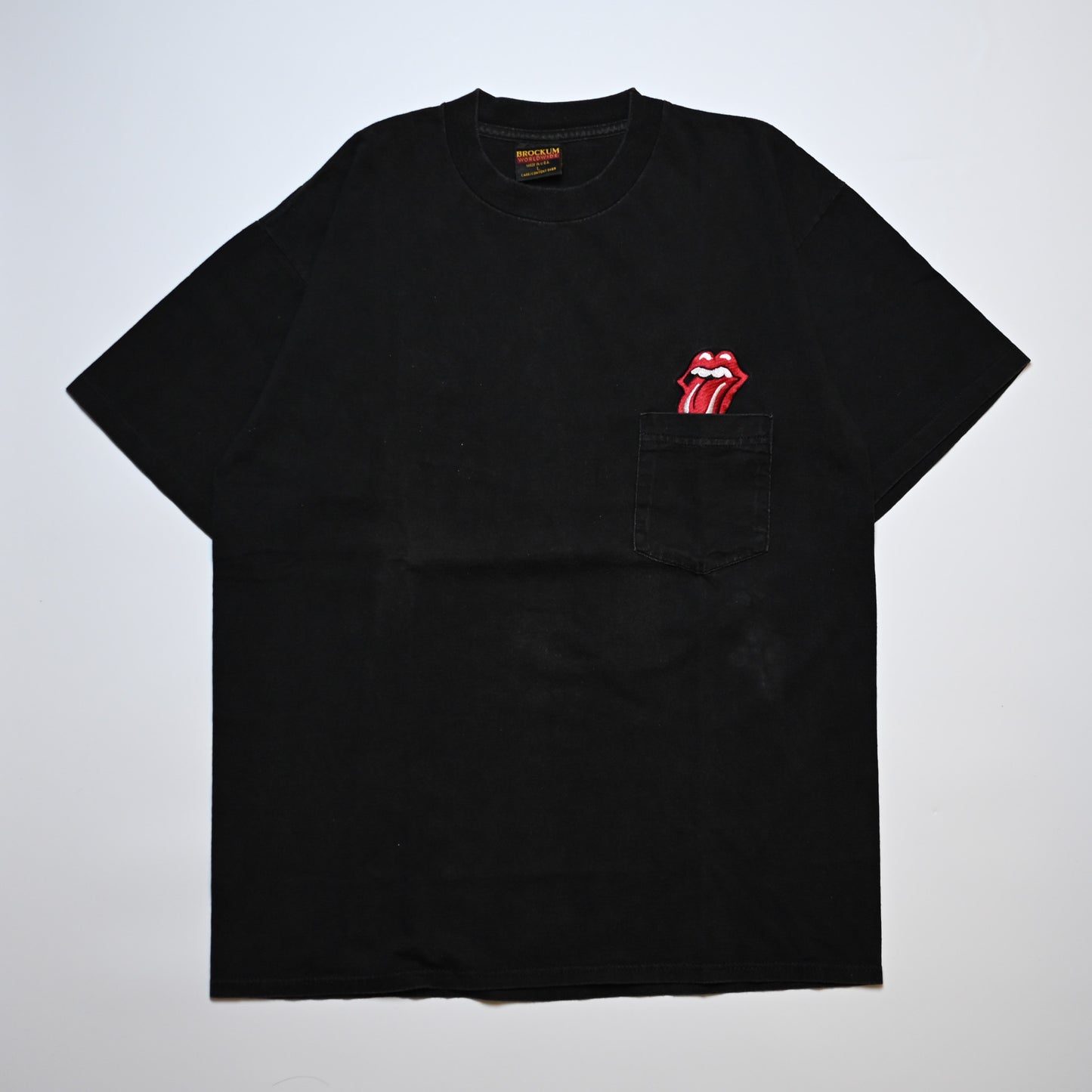 ROLLING STONES EMBROIDERY POCKET TEE BROCKUM LARGE (rb_005)