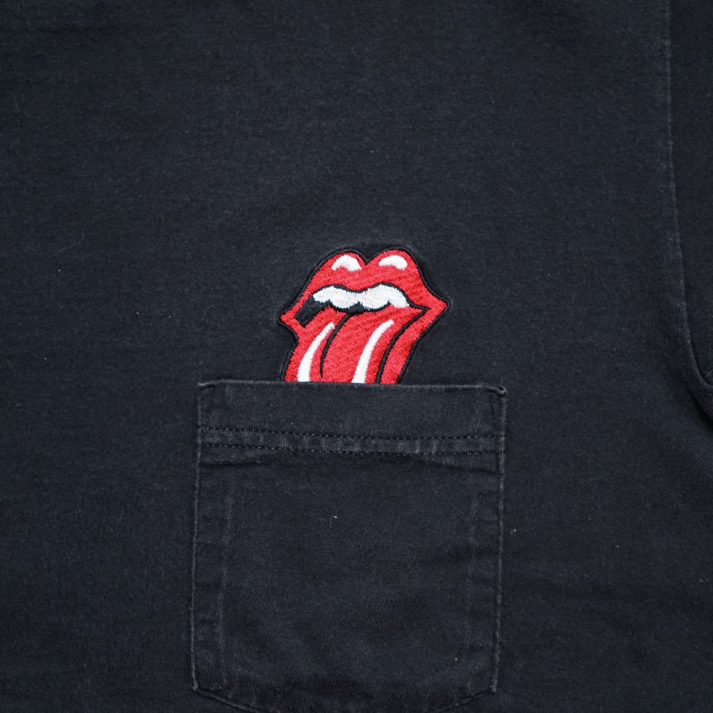 ROLLING STONES EMBROIDERY POCKET TEE BROCKUM LARGE (rb_005)