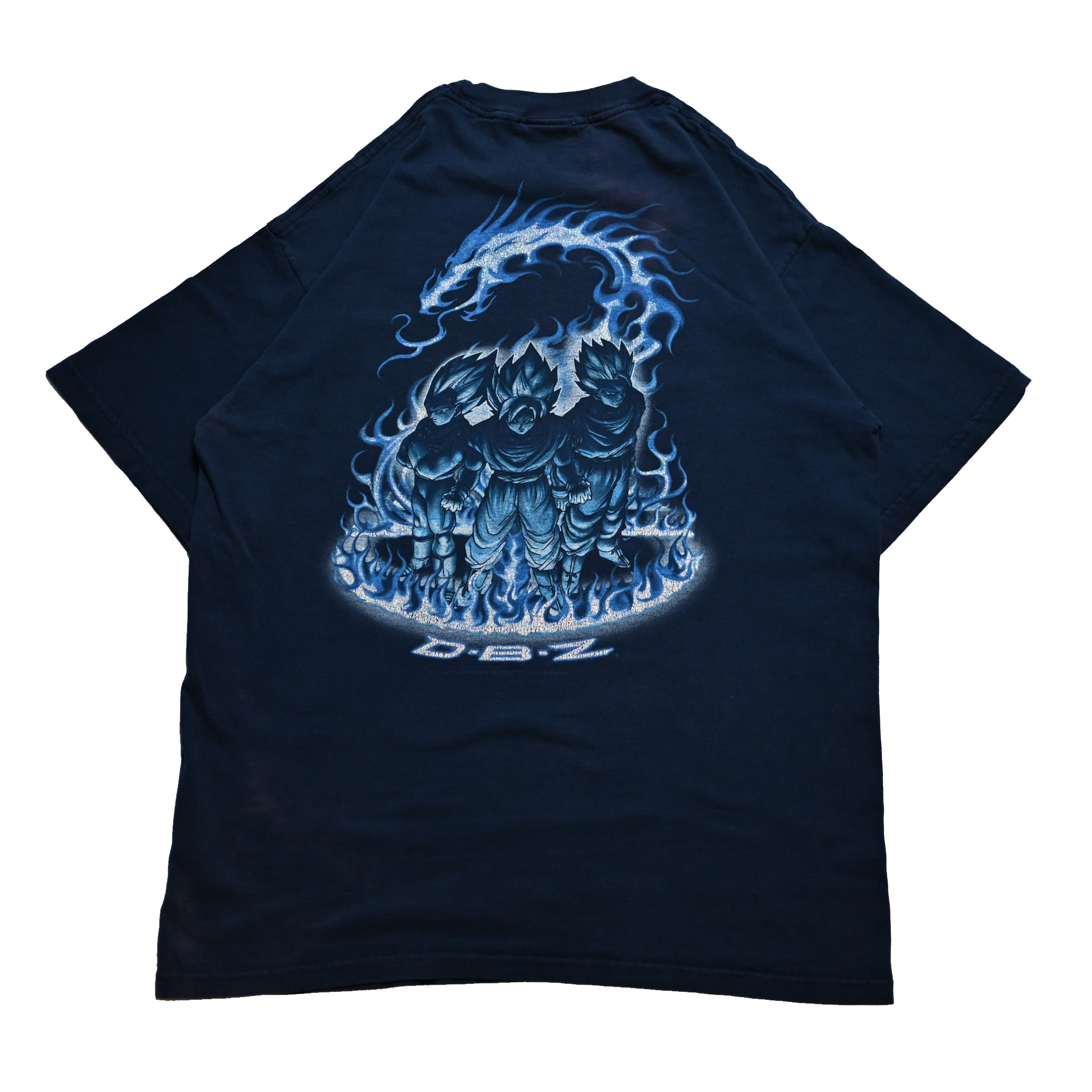 爆安 ドラゴンボールZ DBZ ヴィンテージ アニメ Tシャツ L ネイビー 